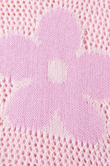 Openwork Round Neck Floral Knit Cover Up - Trendsi - Flyclothing LLC