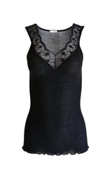 EGI Exclusive Collections Women's Merino Wool Blend Lace-Trimmed Tank Top. Proudly Made in Italy (312) - tittimitti - Flyclothing LLC