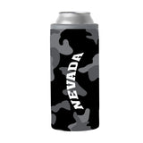 Nevada Black Camo 12oz Slim Can Coolie