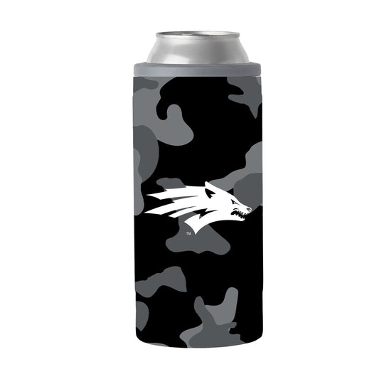 Nevada Black Camo 12oz Slim Can Coolie - Logo Brands - Flyclothing LLC
