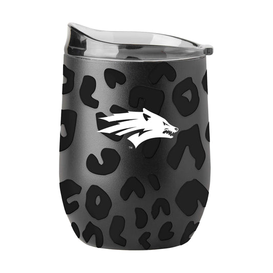 Nevada Leopard 16oz Black Powdercoat Curved Beverage - Logo Brands - Flyclothing LLC