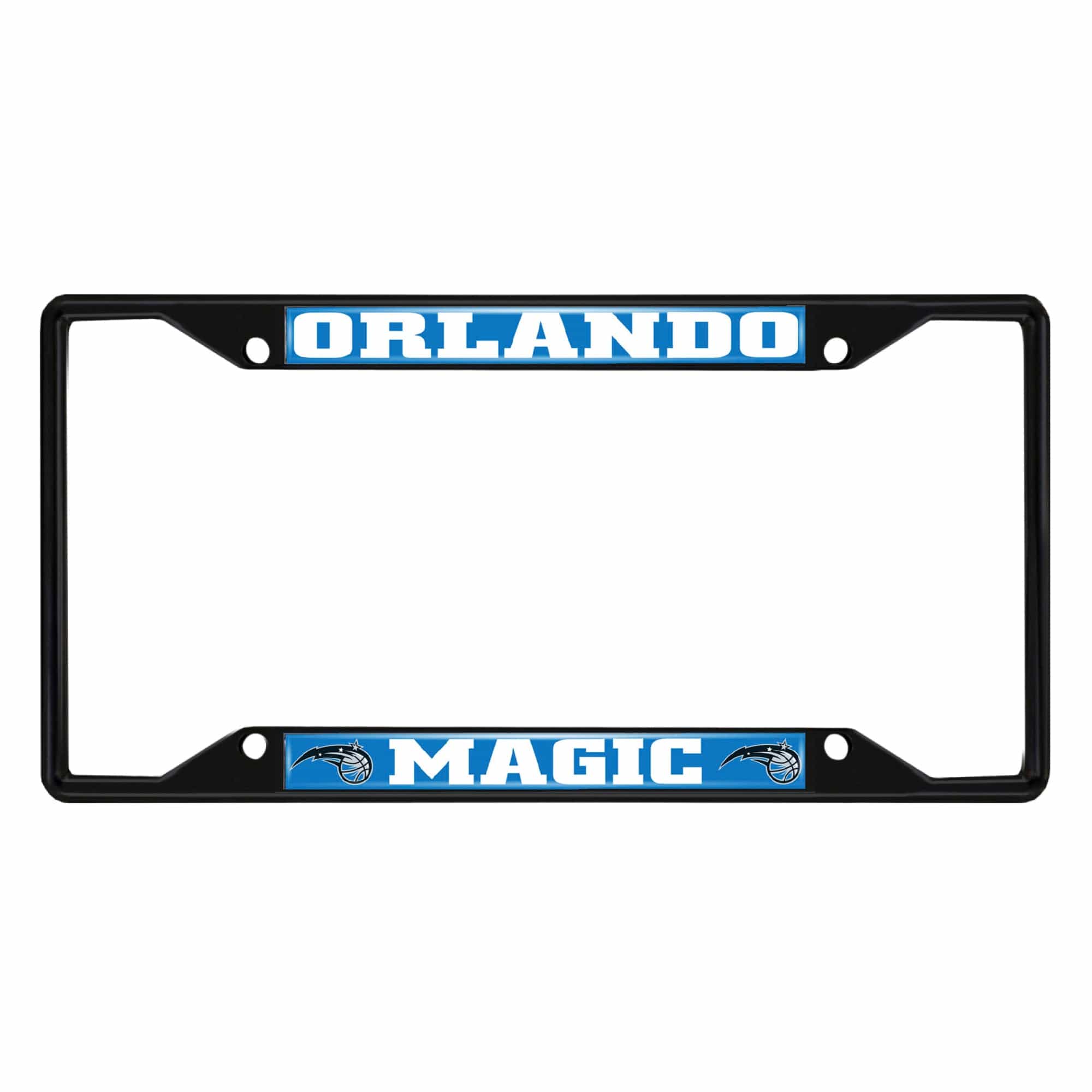Orlando Magic Metal License Plate Frame Black Finish - Orlando Magic