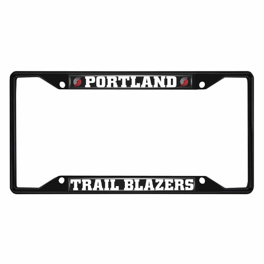 Portland Trail Blazers Metal License Plate Frame Black Finish - Portland Trail Blazers