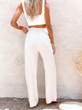 Full Size Decorative Button High Waist Pants - Trendsi - Flyclothing LLC