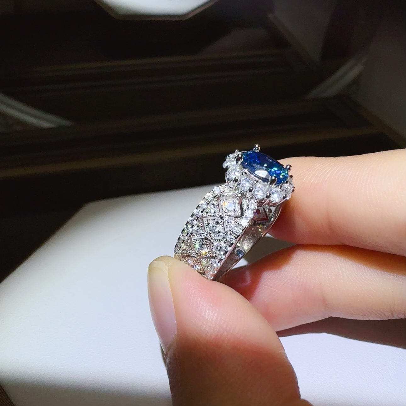 1 Carat Moissanite Zircon 925 Sterling Silver Ring - Trendsi - Flyclothing LLC