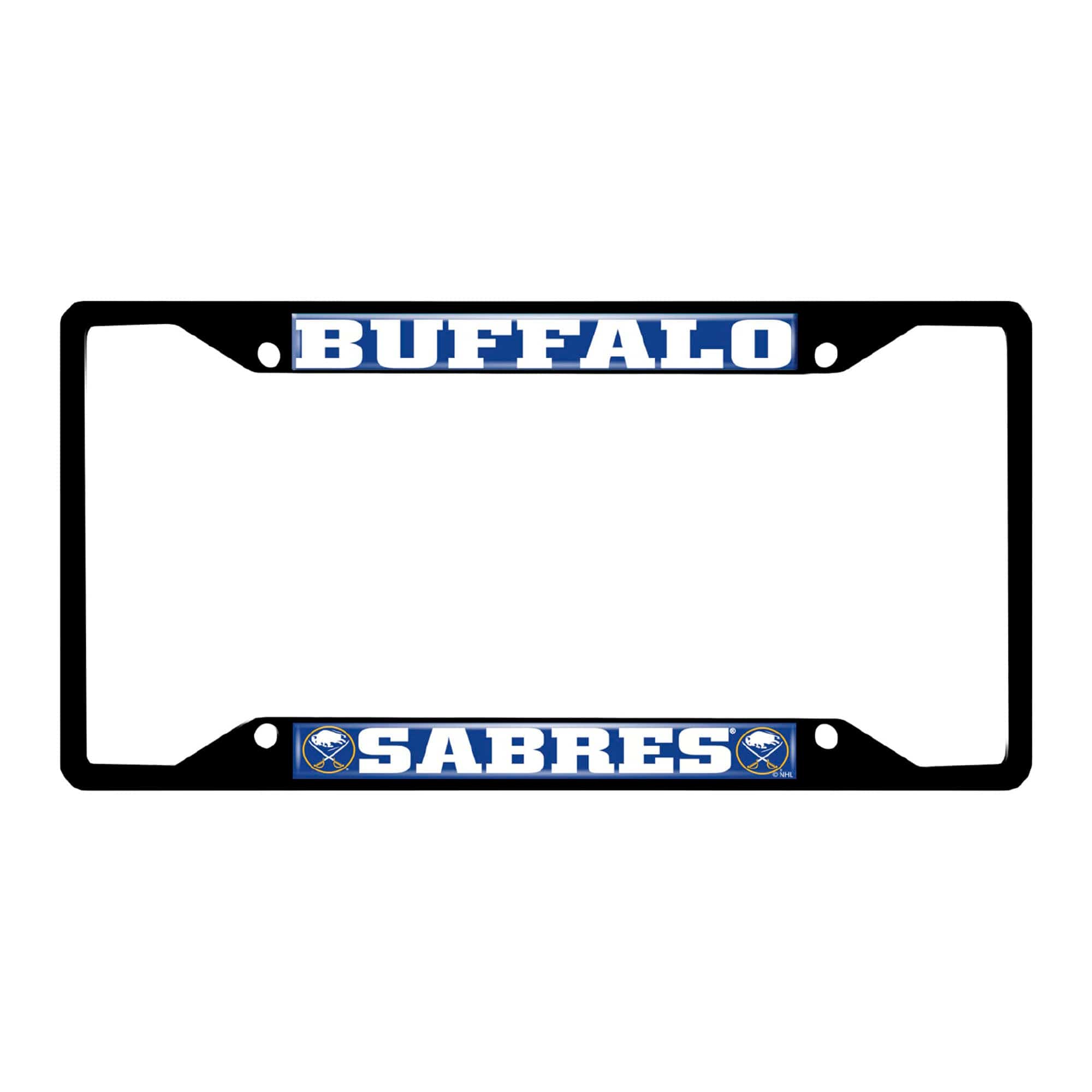 Buffalo Sabres Metal License Plate Frame Black Finish - Buffalo Sabres