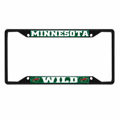 Minnesota Wild Metal License Plate Frame Black Finish