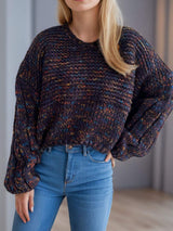 Dropped Shoulder Long Sleeve Sweater - Trendsi - Flyclothing LLC