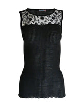 EGI Exclusive Merino Wool Blend Top with Tulle Trim. Proudly Made in Italy. - tittimitti - Flyclothing LLC