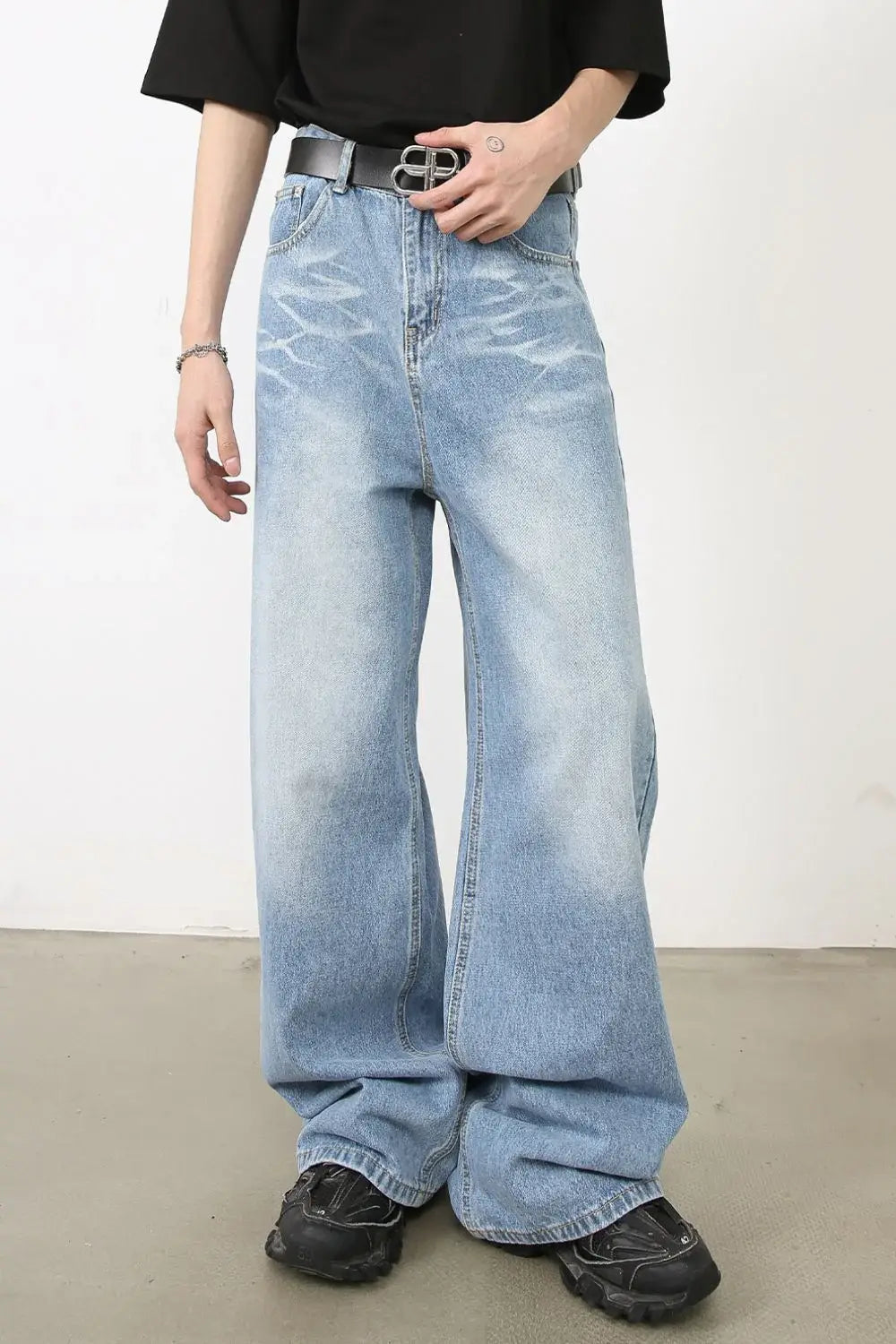 Men's Wide Leg Jeans - Trendsi - Flyclothing LLC