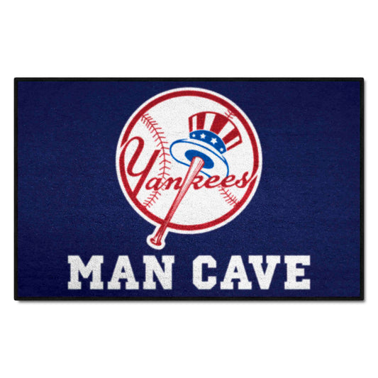 New York Yankees Man Cave Starter Mat Accent Rug - 19in. x 30in. - New York Yankees