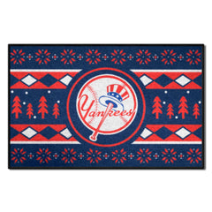 New York Yankees Holiday Sweater Starter Mat Accent Rug - 19in. x 30in. - New York Yankees