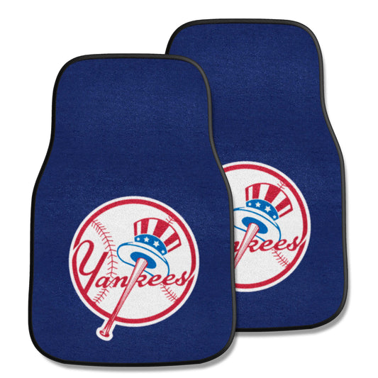 New York Yankees Front Carpet Car Mat Set - 2 Pieces - New York Yankees