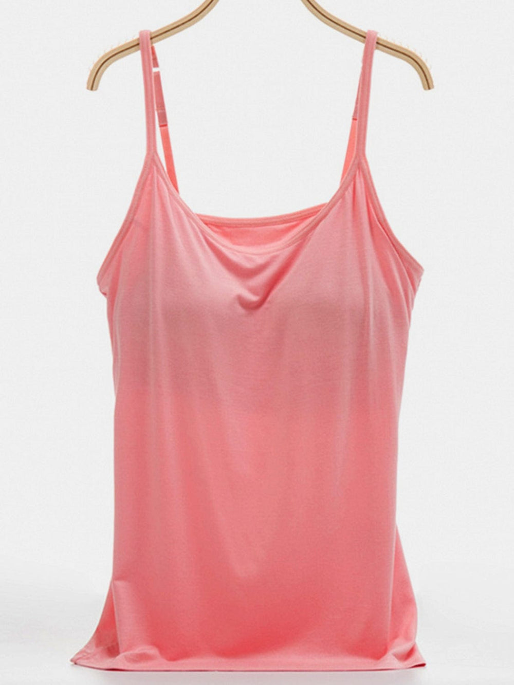Scoop Neck Adjustable Strap Cami - Trendsi