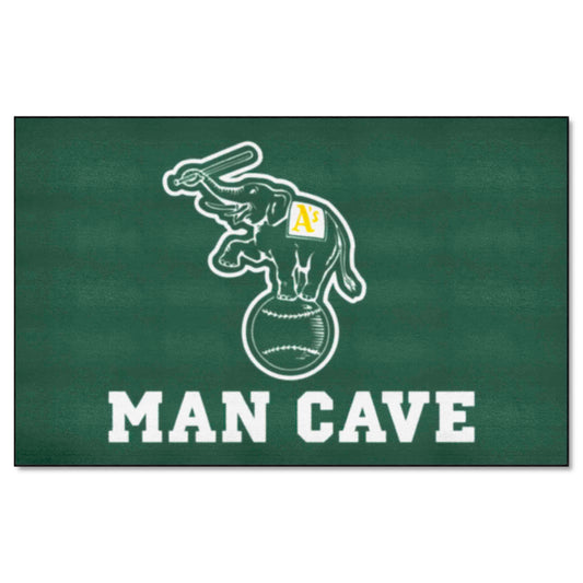 Oakland Athletics Man Cave Ulti-Mat Rug - 5ft. x 8ft. - Oakland Athletics