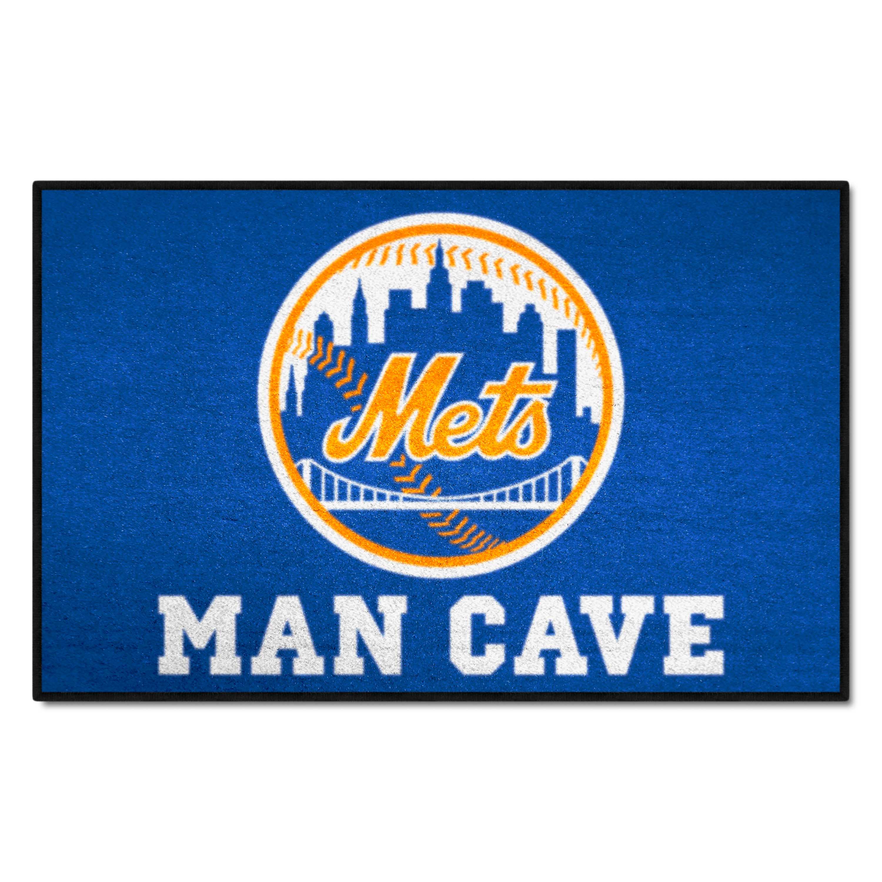 New York Mets Man Cave Starter Mat Accent Rug - 19in. x 30in. - New York Mets
