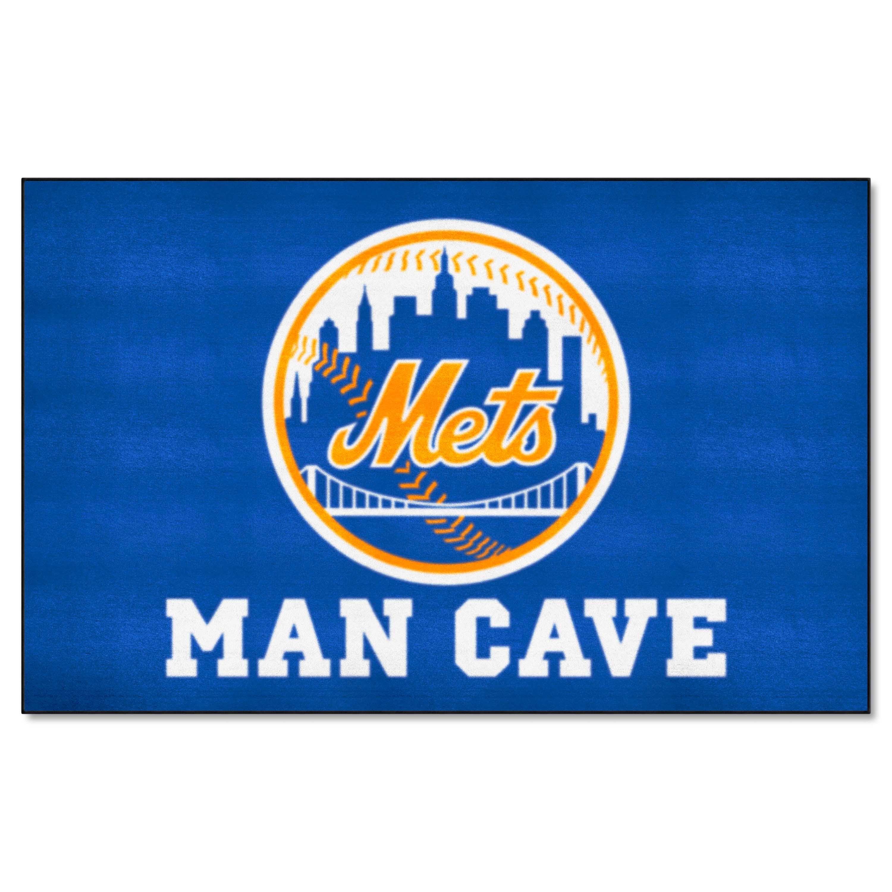 New York Mets Man Cave Ulti-Mat Rug - 5ft. x 8ft. - New York Mets