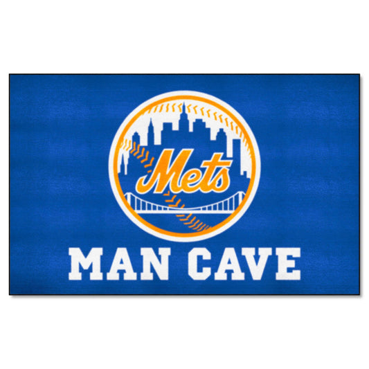New York Mets Man Cave Ulti-Mat Rug - 5ft. x 8ft. - New York Mets