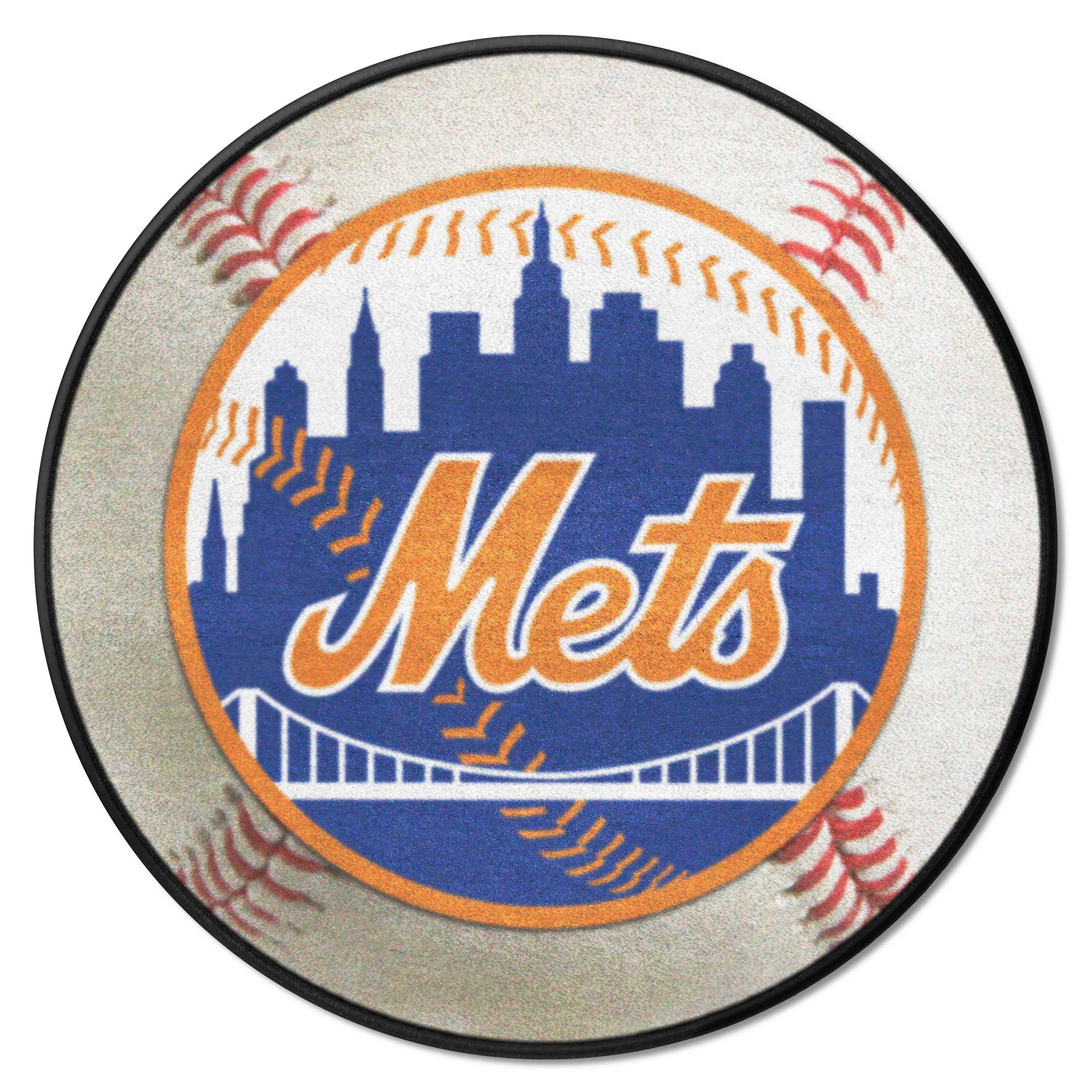 New York Mets Baseball Rug - 27in. Diameter - New York Mets