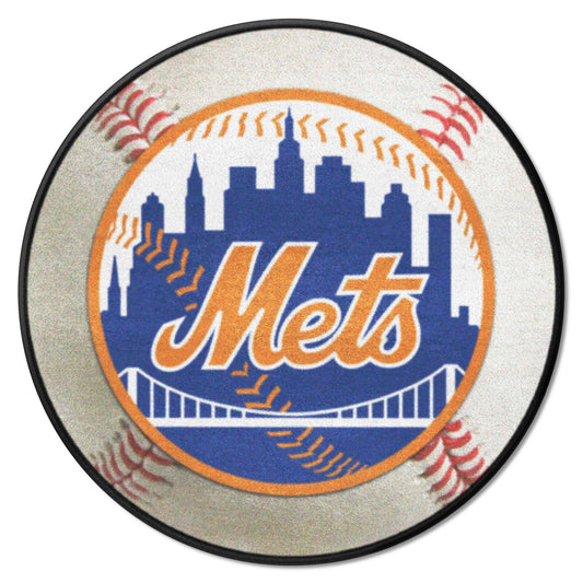 New York Mets Baseball Rug - 27in. Diameter - New York Mets