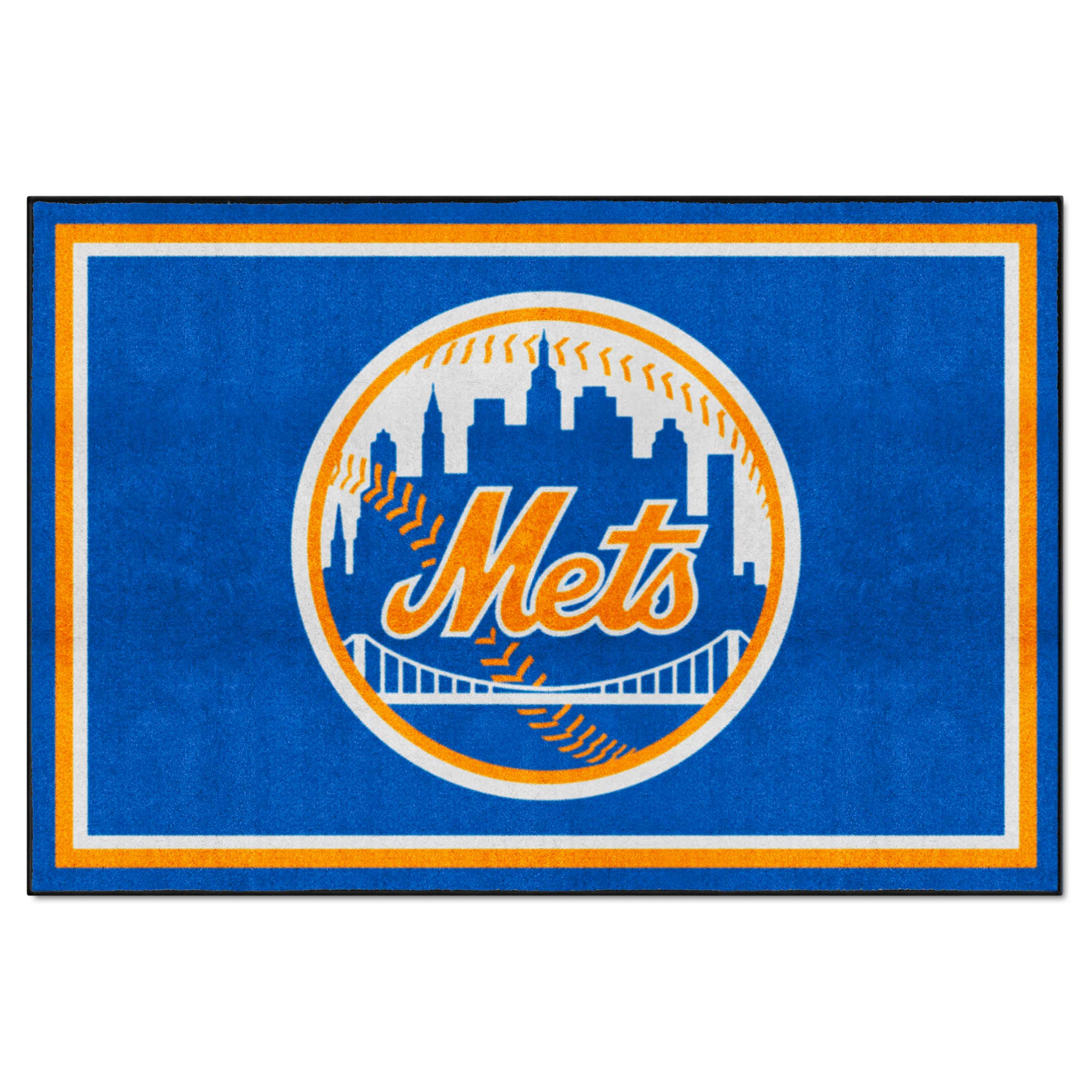 New York Mets 5ft. x 8 ft. Plush Area Rug - New York Mets