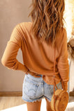 Double Take Full Size Half Button Drop Shoulder T-Shirt - Trendsi