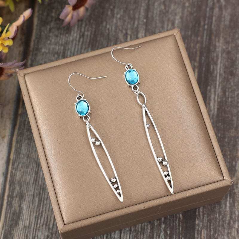 Alloy Rhinestone Asymmetric Earrings - Trendsi - Flyclothing LLC