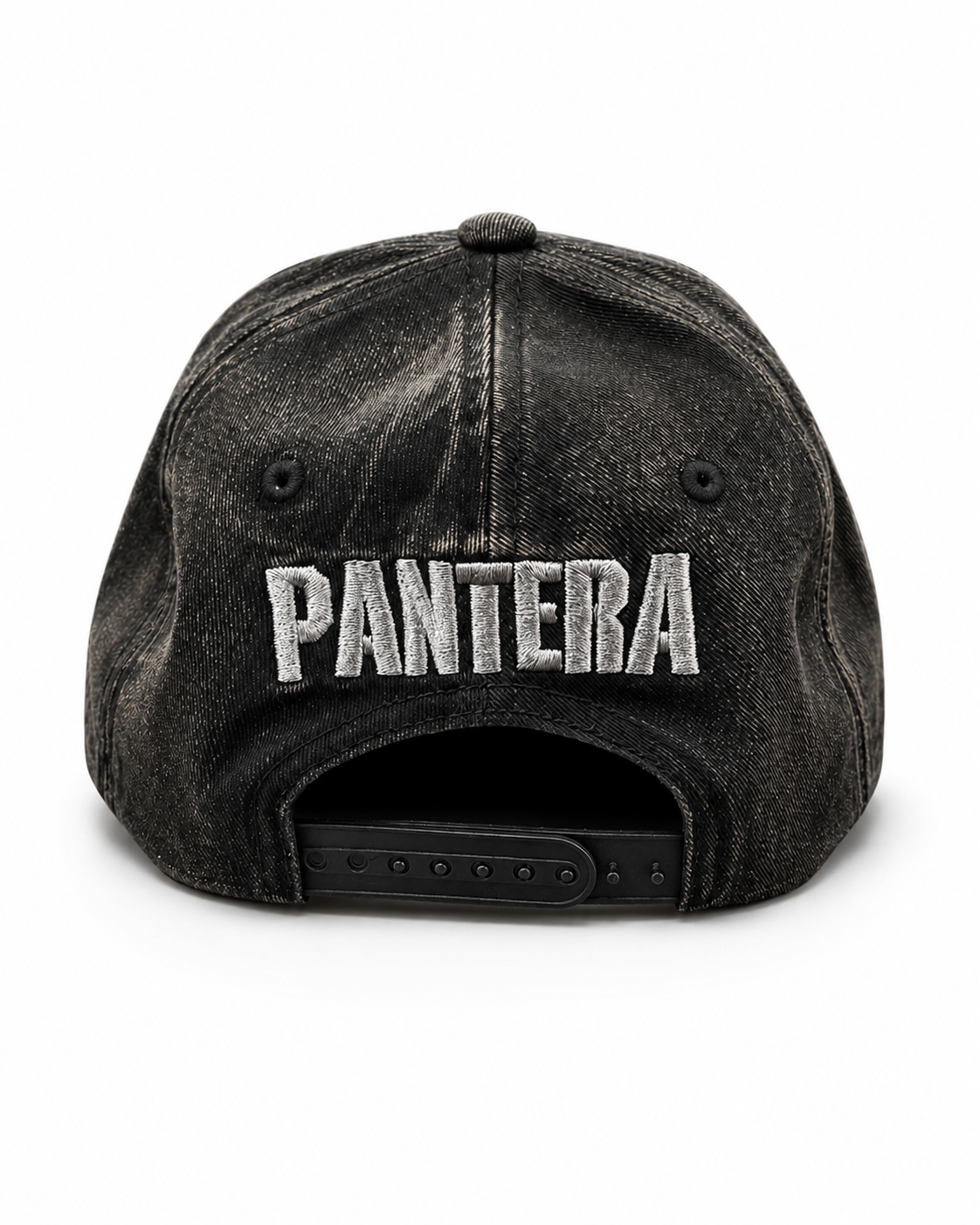 Pantera 
Acid Washed
Flat Embroidery with 
EmbroideredStitch Bill Art Black 6 Panel Dad Hat