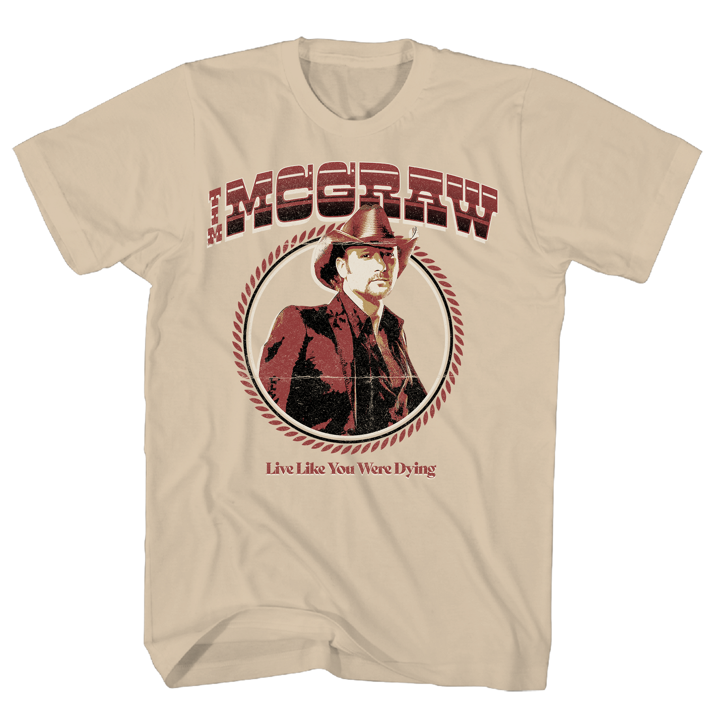 TIM MCGRAW LIVE LIKE YOUR WERE DYING SAND T-SHIRT/S