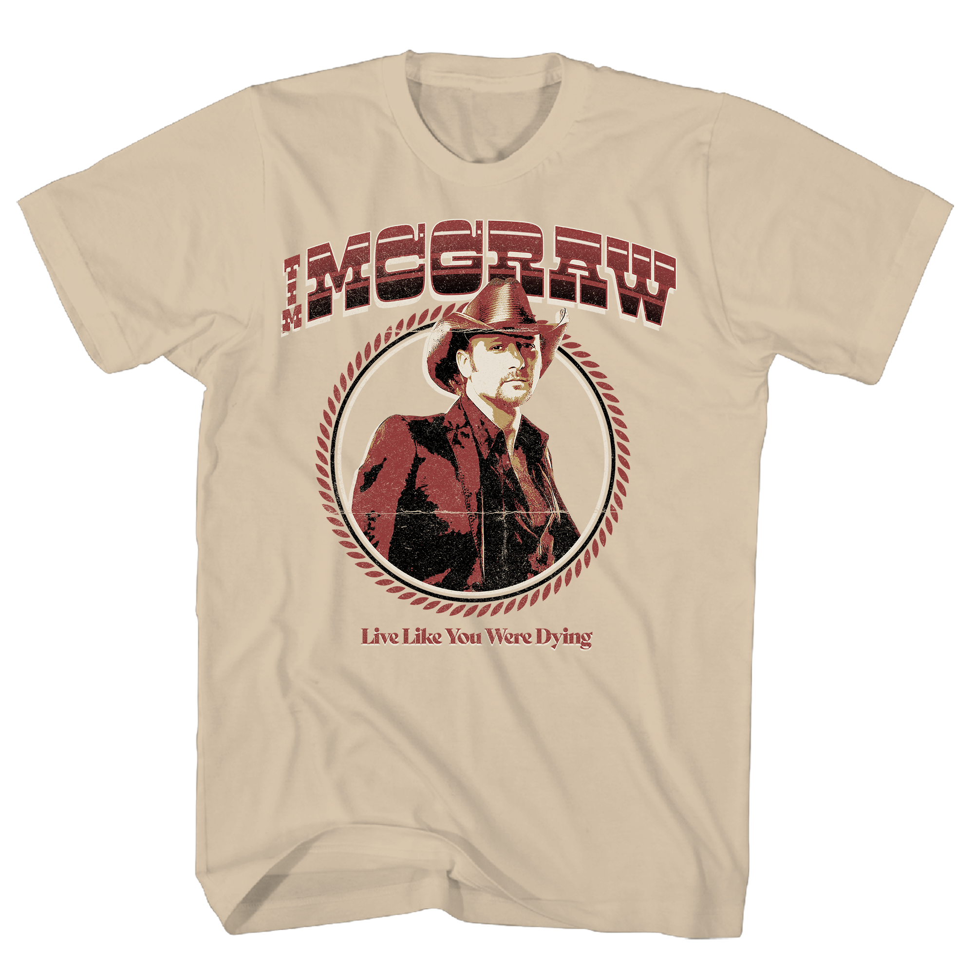 TIM MCGRAW LIVE LIKE YOUR WERE DYING SAND T-SHIRT/S