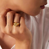18K Gold-Plated Cupid Ring - Trendsi - Flyclothing LLC