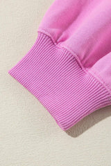 Color Block Half Button Long Sleeve Sweatshirt - Trendsi - Flyclothing LLC