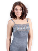 EGI Exclusive Women's Merino Wool Blend Spaghetti Straps Lace-Trimmed Camisole. Proudly Made in Italy (315) - tittimitti - Flyclothing LLC