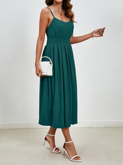 Scoop Neck Midi Cami Dress - Trendsi