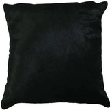 18" Black Cowhide Throw Pillow - Homeroots - Flyclothing LLC