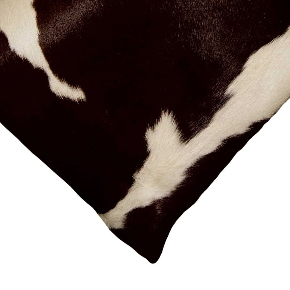 18" Chocolate Cowhide Throw Pillow - Homeroots - Flyclothing LLC