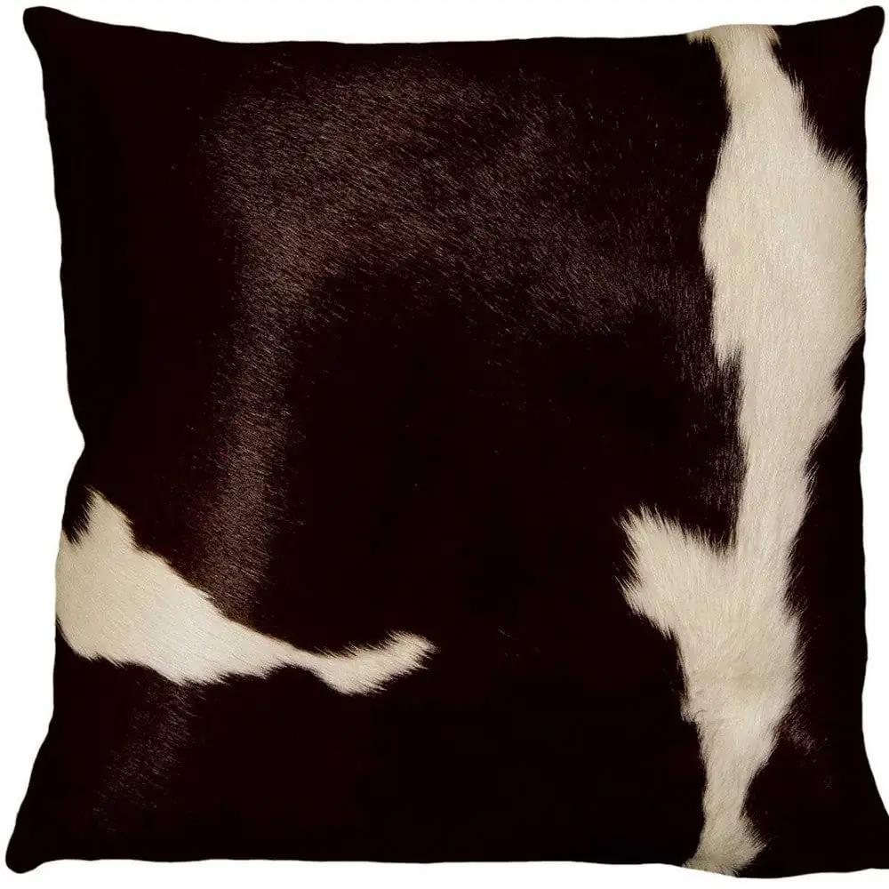 18" Chocolate Cowhide Throw Pillow - Homeroots - Flyclothing LLC
