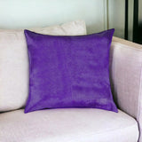 18" Purple Cowhide Throw Pillow - Homeroots