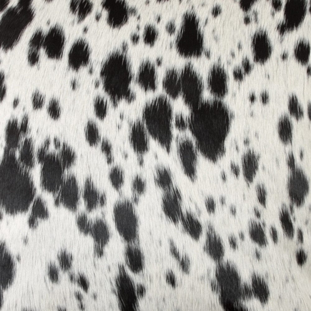 18" Black Cowhide Throw Pillow - Homeroots - Flyclothing LLC