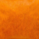 18" Orange Cowhide Throw Pillow - Homeroots