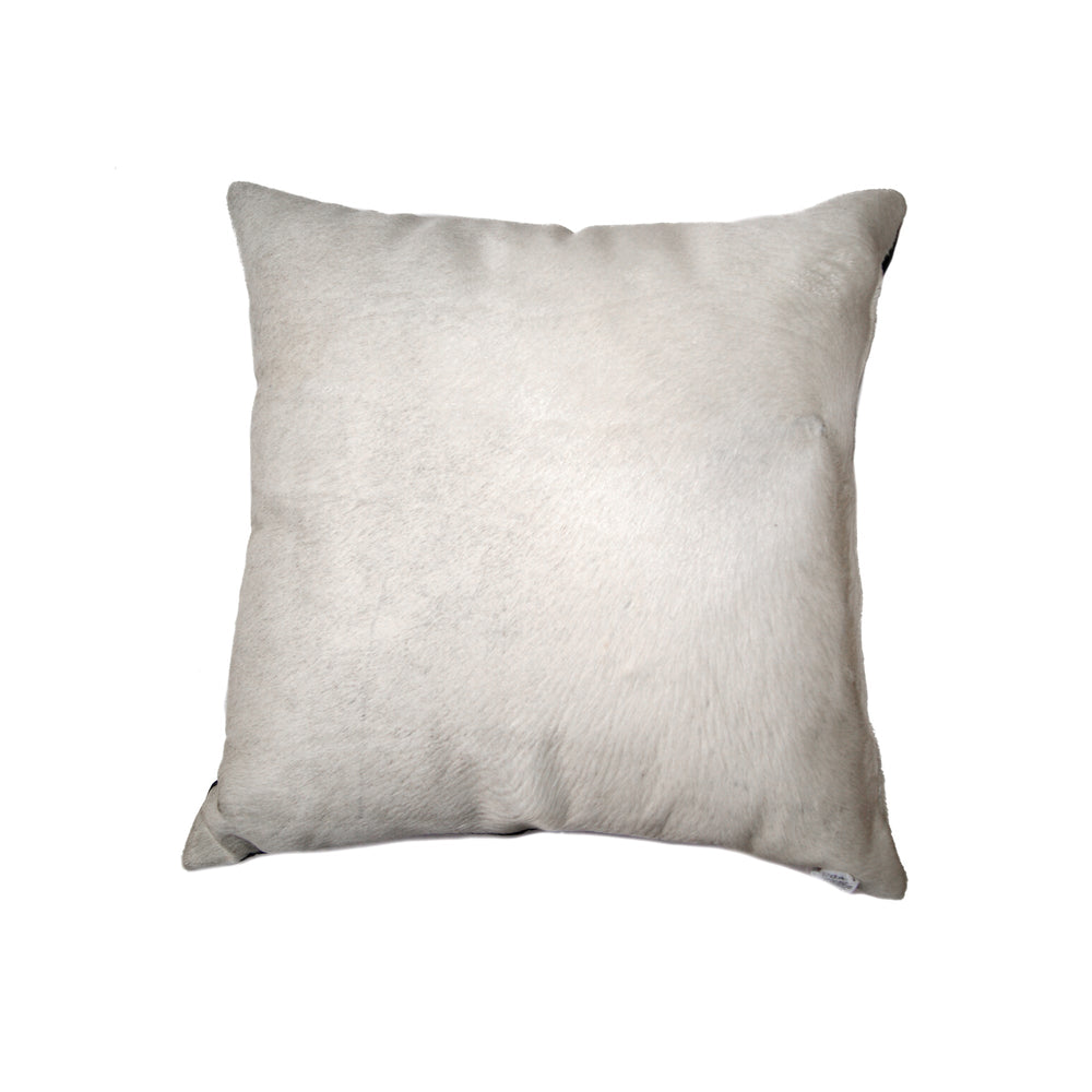 18" X 18" X 5" Off White Cowhide  Pillow - Homeroots