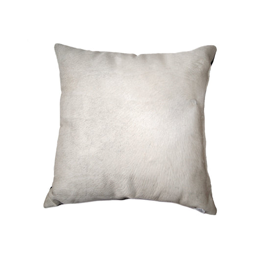 18" X 18" X 5" Off White Cowhide  Pillow - Homeroots