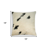 18" Black and White Cowhide Throw Pillow - Homeroots - Flyclothing LLC