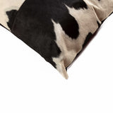 18" Black and White Cowhide Throw Pillow - Homeroots