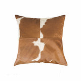 18" X 18" X 5" White And Brown Quattro  Pillow - Homeroots