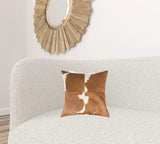 18" X 18" X 5" White And Brown Quattro  Pillow - Homeroots