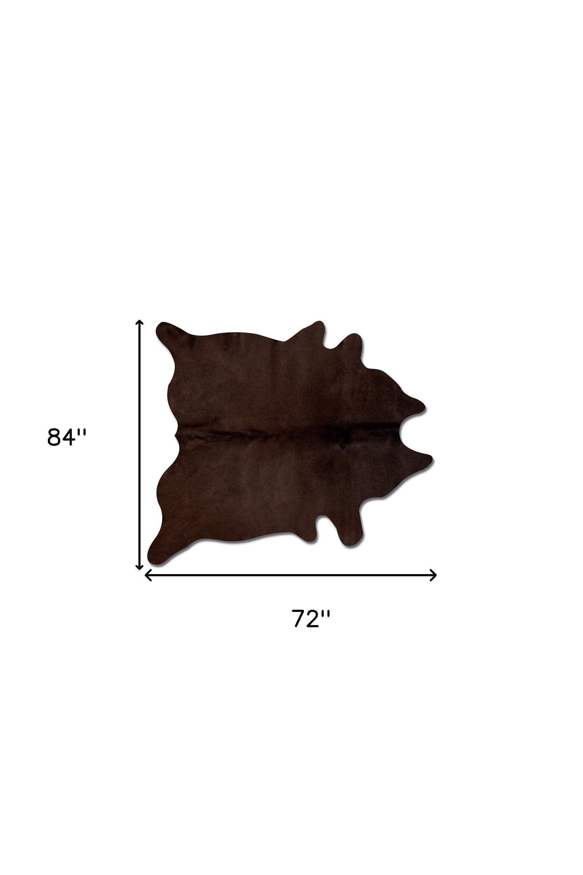 72" X 84" Chocolate Cowhide - Rug - Homeroots - Flyclothing LLC