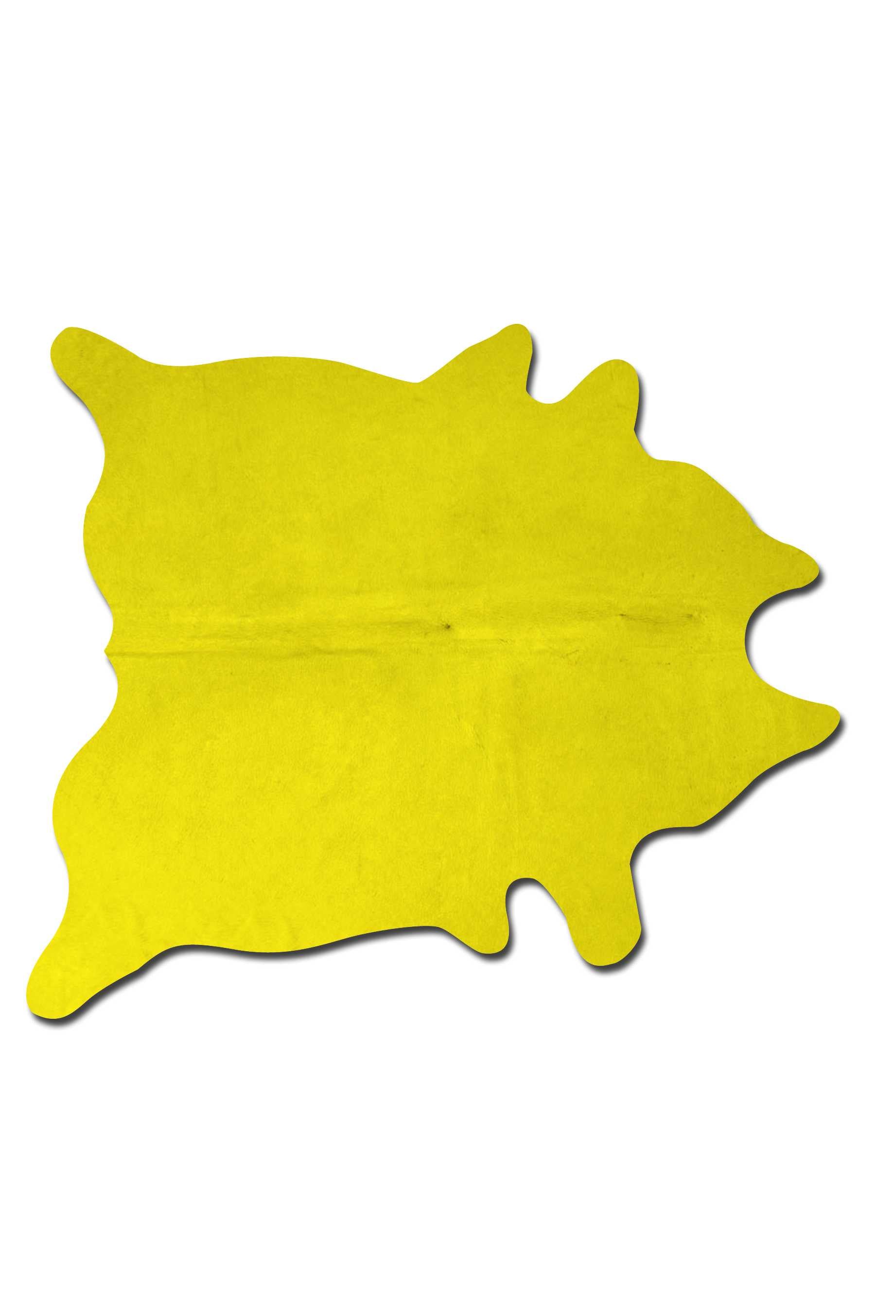 72" X 84" Yellow Cowhide - Rug - Homeroots - Flyclothing LLC