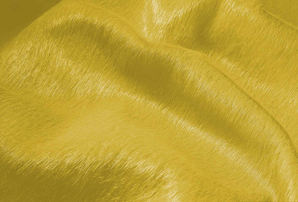 72" X 84" Yellow Cowhide - Rug - Homeroots - Flyclothing LLC