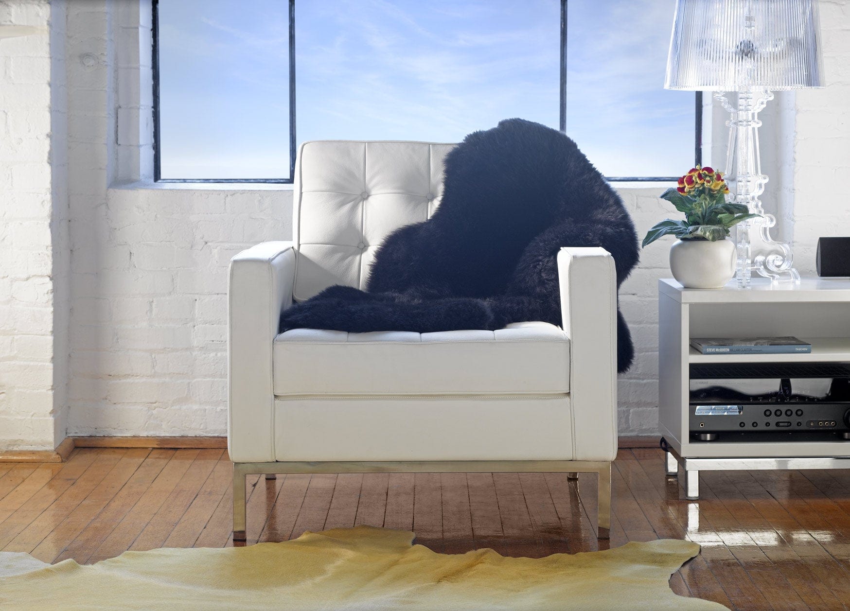 72" X 84" Yellow Cowhide - Rug - Homeroots - Flyclothing LLC